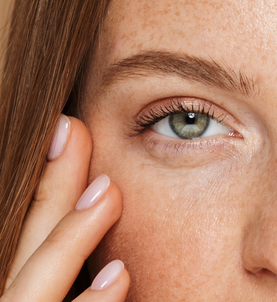 Southern Face and Body lady facing the camera close up of her face with smooth skin